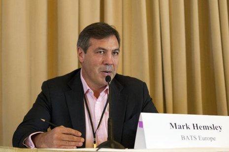 Mark Hemsley chief executive of BATS Chi-X Europe, speaks during the Sandler O'Neill + Partners, L.P. global exchange and brokerage conferen Mark Hemsley chief executive of BATS Chi-X Europe, speaks during the Sandler O'Neill + Partners, L.P. global exchange and brokerage conferen