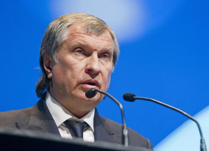 Rosneft President and Chairman of the Managing Board Igor Sechin speaks during the IHS CERAWeek energy conference in Houston March 6, 2013. Rosneft President and Chairman of the Managing Board Igor Sechin speaks during the IHS CERAWeek energy conference in Houston March 6, 2013.