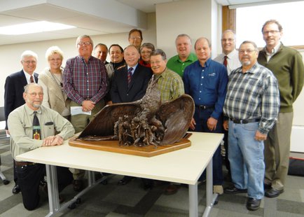 County Board members and others with model of Iron Range Veterans Memorial County Board members and others with model of Iron Range Veterans Memorial