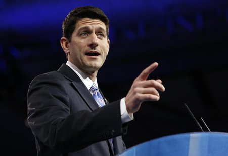 House Budget Chairman Paul Ryan speaks at the Conservative Political Action Conference (CPAC) at National Harbor, Maryland March 15, 2013. R House Budget Chairman Paul Ryan speaks at the Conservative Political Action Conference (CPAC) at National Harbor, Maryland March 15, 2013. R