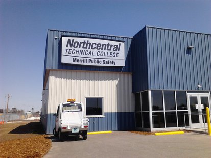 The front of the new Northcentral Technical College Public Safety Center in Merrill The front of the new Northcentral Technical College Public Safety Center in Merrill
