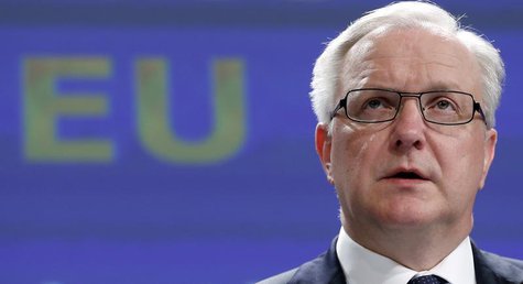 European Economic and Monetary Affairs Commissioner Olli Rehn speaks during a news conference at the EU Commission headquarters in Brussels European Economic and Monetary Affairs Commissioner Olli Rehn speaks during a news conference at the EU Commission headquarters in Brussels