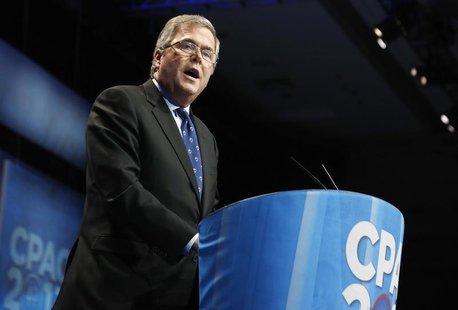 Former Florida Governor Jeb Bush (R-FL) delivers remarks to the Conservative Political Action Conference (CPAC) in National Harbor, Maryland Former Florida Governor Jeb Bush (R-FL) delivers remarks to the Conservative Political Action Conference (CPAC) in National Harbor, Maryland