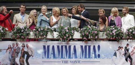 Cast and members of Abba appear together at the premiere of the motion picture version of the musical 'Mamma Mia' in Stockholm July 4, 2008. Cast and members of Abba appear together at the premiere of the motion picture version of the musical 'Mamma Mia' in Stockholm July 4, 2008.