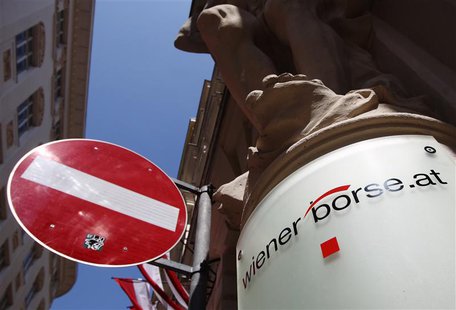 The Vienna Stock Exchange (Wiener Boerse) logo is pictured at the entrance of its office building in Vienna, April 25, 2013. REUTERS/Heinz-P The Vienna Stock Exchange (Wiener Boerse) logo is pictured at the entrance of its office building in Vienna, April 25, 2013. REUTERS/Heinz-P