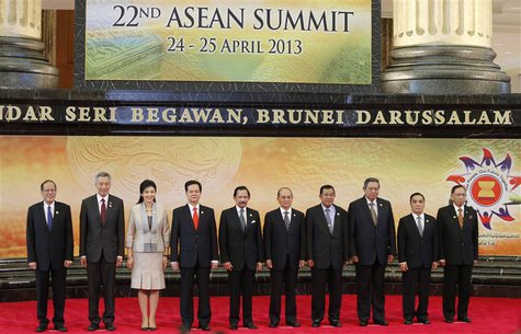 Leaders of the Association of Southeast Asian Nations (ASEAN) pose for a group photo during the 22nd ASEAN Summit in Bandar Seri Begawan Apr Leaders of the Association of Southeast Asian Nations (ASEAN) pose for a group photo during the 22nd ASEAN Summit in Bandar Seri Begawan Apr