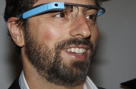 Google founder Sergey Brin poses for a portrait wearing Google Glass glasses before the Diane von Furstenberg Spring/Summer 2013 collection Google founder Sergey Brin poses for a portrait wearing Google Glass glasses before the Diane von Furstenberg Spring/Summer 2013 collection