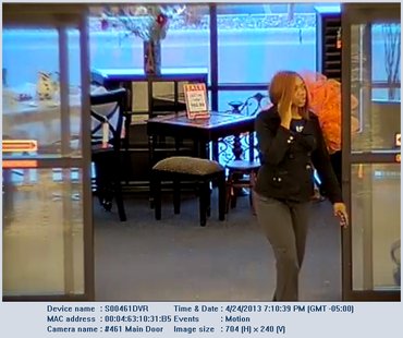 Female suspect in passing fake $100 bills in Ashwaubenon on April 24, 2013 (courtesy of Ashwaubenon Public Safety) Female suspect in passing fake $100 bills in Ashwaubenon on April 24, 2013 (courtesy of Ashwaubenon Public Safety)