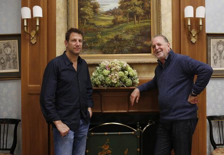 Producers (L to R) Rich Frank and Jef Kwantinetz pose on the set of soap opera "One Life to Live" in Stamford, Connecticut April 12, 2013. I Producers (L to R) Rich Frank and Jef Kwantinetz pose on the set of soap opera "One Life to Live" in Stamford, Connecticut April 12, 2013. I