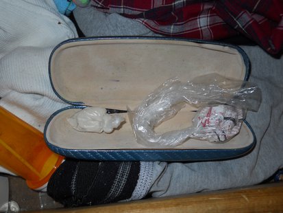 Drugs found hidden in glasses case Drugs found hidden in glasses case