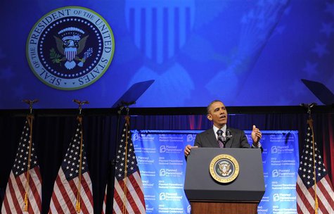 U.S. President Barack Obama speaks at the Planned Parenthood National Conference at the Marriott Wardman Park Hotel in Washington April 26, U.S. President Barack Obama speaks at the Planned Parenthood National Conference at the Marriott Wardman Park Hotel in Washington April 26,