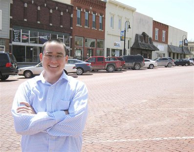 Mike Bosch, part of a "rural by choice" movement, is pictured in Baldwin City, Kansas, April 24, 2013. Bosch kept his IT business instead of Mike Bosch, part of a "rural by choice" movement, is pictured in Baldwin City, Kansas, April 24, 2013. Bosch kept his IT business instead of