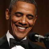 U.S. President Barack Obama laughs while speaking at the White House Correspondents Association Dinner in Washington April 27, 2013. REUTERS