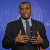 Mayor Anthony Foxx, announces a public-private partnership with Duke Energy, to use better technology to make Charlotte, NC, more energy eff
