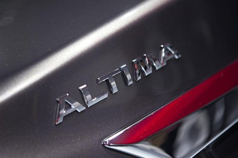 A detail of the new Nissan Altima is seen at the car's unveiling during the 2012 New York International Auto Show at the Javits Center in Ne A detail of the new Nissan Altima is seen at the car's unveiling during the 2012 New York International Auto Show at the Javits Center in Ne