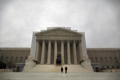 People walk in front of the Supreme Court building in Washington, March 24, 2013. REUTERS/Jonathan Ernst People walk in front of the Supreme Court building in Washington, March 24, 2013. REUTERS/Jonathan Ernst