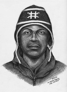 The suspect in the First Community Federal Credit Union robber on April 20th is shown in composite sketch based on eye witness descriptions. The suspect in the First Community Federal Credit Union robber on April 20th is shown in composite sketch based on eye witness descriptions.