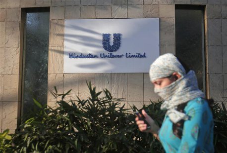 A pedestrian walks past the Hindustan Unilever Limited (HUL) headquarters in Mumbai April 29, 2013. REUTERS/Danish Siddiqui A pedestrian walks past the Hindustan Unilever Limited (HUL) headquarters in Mumbai April 29, 2013. REUTERS/Danish Siddiqui