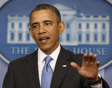 U.S. President Barack Obama gestures while talking in the Brady Press Briefing Room at the White House in Washington, April 30, 2013. REUTER U.S. President Barack Obama gestures while talking in the Brady Press Briefing Room at the White House in Washington, April 30, 2013. REUTER