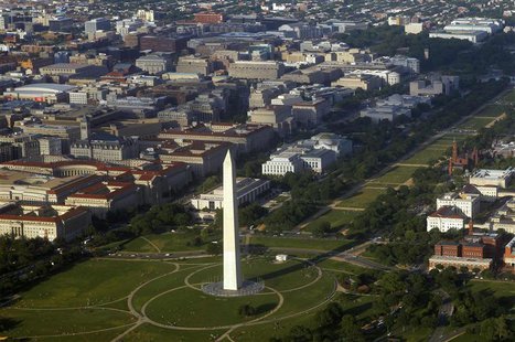 The Washington Monument and surrounding office buildings are seen in an aerial view in this file photo taken May 19, 2011. REUTERS/Jim Bourg The Washington Monument and surrounding office buildings are seen in an aerial view in this file photo taken May 19, 2011. REUTERS/Jim Bourg
