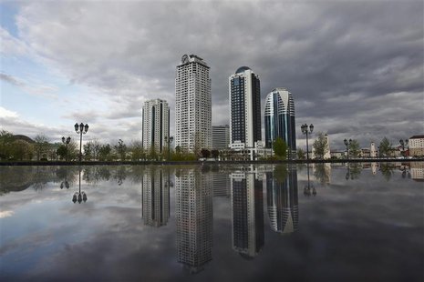 The skyscrapers of the Grozny city complex are seen in the Chechen capital Grozny April 27, 2013. REUTERS/Maxim Shemetov The skyscrapers of the Grozny city complex are seen in the Chechen capital Grozny April 27, 2013. REUTERS/Maxim Shemetov