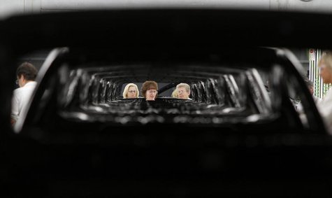 Associate are seen inspecting a 2013 Accord during a tour of the Honda automobile plant in Marysville, Ohio October 11, 2012. REUTERS/Paul V Associate are seen inspecting a 2013 Accord during a tour of the Honda automobile plant in Marysville, Ohio October 11, 2012. REUTERS/Paul V
