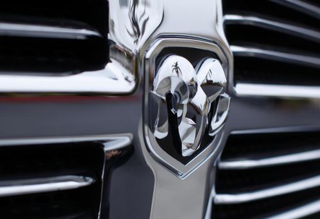 The logo on the front of a Dodge RAM truck is seen at a Chrysler dealership in Carlsbad, California April 29, 2013. REUTERS/Mike Blake The logo on the front of a Dodge RAM truck is seen at a Chrysler dealership in Carlsbad, California April 29, 2013. REUTERS/Mike Blake