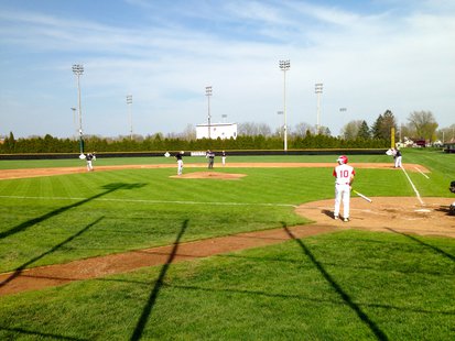 Kam Sielken (#10) steps up to the plate as the Coldwater Cardinals host the Marshall Redhawks in a SMAC East baseball doubleheader at Pat Lowe Field. Kam Sielken (#10) steps up to the plate as the Coldwater Cardinals host the Marshall Redhawks in a SMAC East baseball doubleheader at Pat Lowe Field.