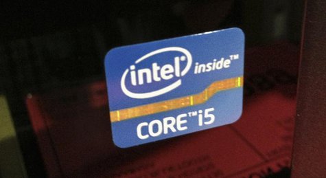 An Intel Inside sticker is seen on a personal computer for sale in San Diego, California, April 22, 2013. REUTERS/Mike Blake An Intel Inside sticker is seen on a personal computer for sale in San Diego, California, April 22, 2013. REUTERS/Mike Blake