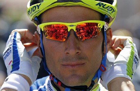 Ivan Basso of Italy awaits the start of the eight stage of the 99th Tour de France cycling race between Belfort and Porrentruy July 8, 2012. Ivan Basso of Italy awaits the start of the eight stage of the 99th Tour de France cycling race between Belfort and Porrentruy July 8, 2012.