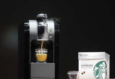 The Verismo single serve home espresso maker is demonstrated during Starbucks Annual Meeting of Shareholders in Seattle, Washington, March 2 The Verismo single serve home espresso maker is demonstrated during Starbucks Annual Meeting of Shareholders in Seattle, Washington, March 2