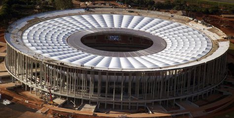 A general view of the National Mane Garrincha Stadium, seen under construction in Brasilia April, 28, 2013. The stadium will be one of the v A general view of the National Mane Garrincha Stadium, seen under construction in Brasilia April, 28, 2013. The stadium will be one of the v