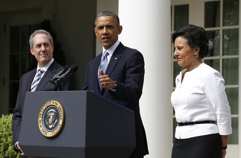 U.S. President Barack Obama announces Penny Pritzker (R) as his nominee for U.S. Secretary of Commerce and economic adviser Mike Froman (L) U.S. President Barack Obama announces Penny Pritzker (R) as his nominee for U.S. Secretary of Commerce and economic adviser Mike Froman (L)