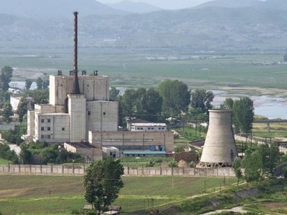A North Korean nuclear plant is seen before demolishing a cooling tower (R) in Yongbyon, in this photo taken June 27, 2008 and released by K A North Korean nuclear plant is seen before demolishing a cooling tower (R) in Yongbyon, in this photo taken June 27, 2008 and released by K