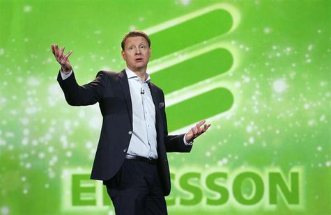 Hans Vestberg, president and chief executive of the Ericsson Group, speaks during his keynote address at the 2012 International Consumer Ele Hans Vestberg, president and chief executive of the Ericsson Group, speaks during his keynote address at the 2012 International Consumer Ele