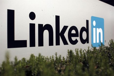The logo for LinkedIn Corporation, a social networking website for people in professional occupations, is shown in Mountain View, California The logo for LinkedIn Corporation, a social networking website for people in professional occupations, is shown in Mountain View, California
