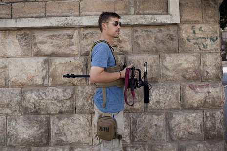 U.S. journalist James Foley is pictured in Aleppo, Syria in August 2012, in this family photo released to Reuters on May 3, 2013. Photo cour U.S. journalist James Foley is pictured in Aleppo, Syria in August 2012, in this family photo released to Reuters on May 3, 2013. Photo cour