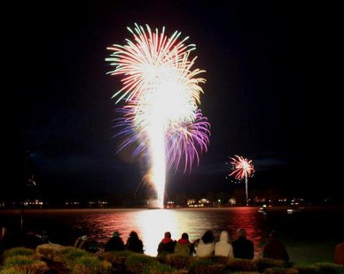 The skies above Lake Macatawa in Holland will be lit up with Tulip Time's fireworks show. (photo courtesy Tulip Time) The skies above Lake Macatawa in Holland will be lit up with Tulip Time's fireworks show. (photo courtesy Tulip Time)
