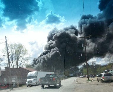 Some say the smoke from the fire could be seen 30 miles away. Some say the smoke from the fire could be seen 30 miles away.