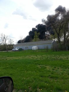 Cereal City Recycling on fire Cereal City Recycling on fire