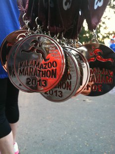 Medals for the 2013 Kalamazoo Marathon Medals for the 2013 Kalamazoo Marathon