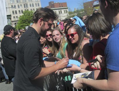 John Krasinski, star of "The Office," meets with fans during the "'The Office' Wrap Party" in Scranton, Pennsylvania on May 4, 2013. It was John Krasinski, star of "The Office," meets with fans during the "'The Office' Wrap Party" in Scranton, Pennsylvania on May 4, 2013. It was