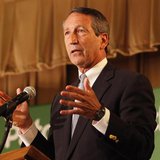Former South Carolina Governor Mark Sanford makes a point during the debate with Democrat Elizabeth Colbert Busch for the South Carolina 1st Former South Carolina Governor Mark Sanford makes a point during the debate with Democrat Elizabeth Colbert Busch for the South Carolina 1st