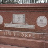The Jim Thorpe Memorial in Jim Thorpe, Pennsylvania on April 24, 2013. REUTERS/Joe McDonald