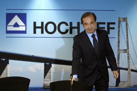 CEO of Hochtief AG, Marcelino Fernandez Verdes arrives for the annual news conference in Duesseldorf February 28, 2013. REUTERS/Ina Fassbend CEO of Hochtief AG, Marcelino Fernandez Verdes arrives for the annual news conference in Duesseldorf February 28, 2013. REUTERS/Ina Fassbend