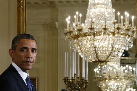 U.S. President Barack Obama attends a joint news conference with South Korea's President Park Geun-hye in the East Room of the White House i U.S. President Barack Obama attends a joint news conference with South Korea's President Park Geun-hye in the East Room of the White House i