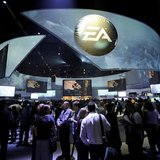 Attendees at the Electronic Entertainment Expo visit the Electronic Arts booth on the first day of E3 in Los Angeles, California June 5, 201