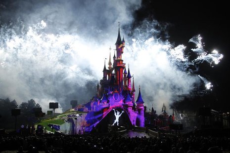 The crowd watches the premiere of the new Disney Dreams show as part of the 20th anniversary celebrations of Disneyland Resort in Marne-la-V The crowd watches the premiere of the new Disney Dreams show as part of the 20th anniversary celebrations of Disneyland Resort in Marne-la-V