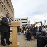 New Jersey Governor Chris Christie speaks at a groundbreaking ceremony for the Technology Enhanced Accelerated Learning Center news conferen New Jersey Governor Chris Christie speaks at a groundbreaking ceremony for the Technology Enhanced Accelerated Learning Center news conferen