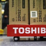 Boxes of Toshiba Corp's Regza liquid-crystal display (LCD) televisions are seen at an electronic store in Tokyo January 31, 2013. REUTERS/Sh Boxes of Toshiba Corp's Regza liquid-crystal display (LCD) televisions are seen at an electronic store in Tokyo January 31, 2013. REUTERS/Sh